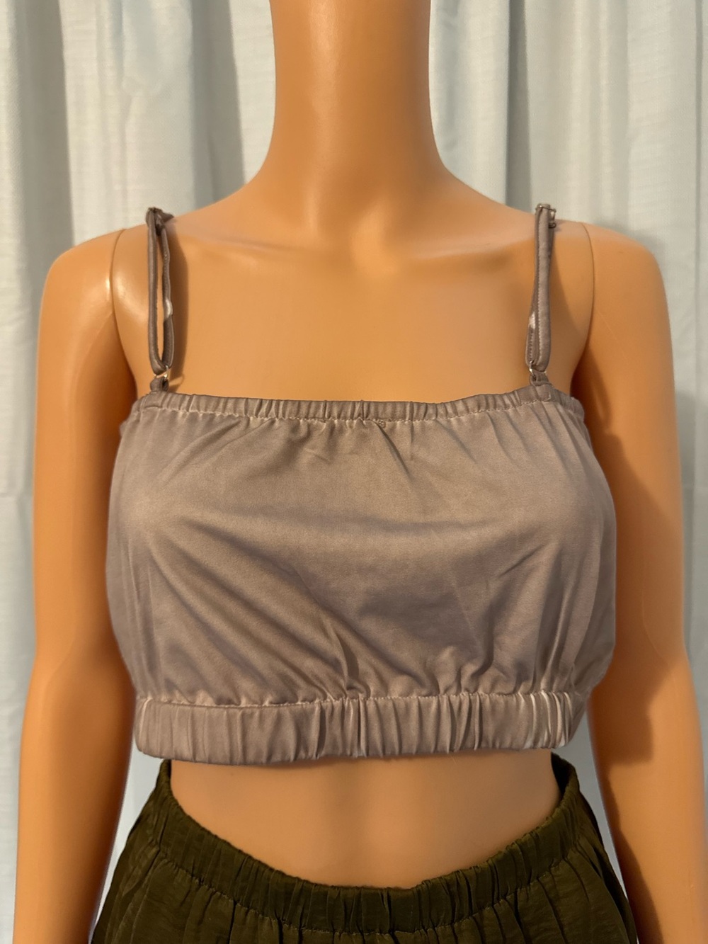 Cool POL size L mauve adjustable strap bralette new
